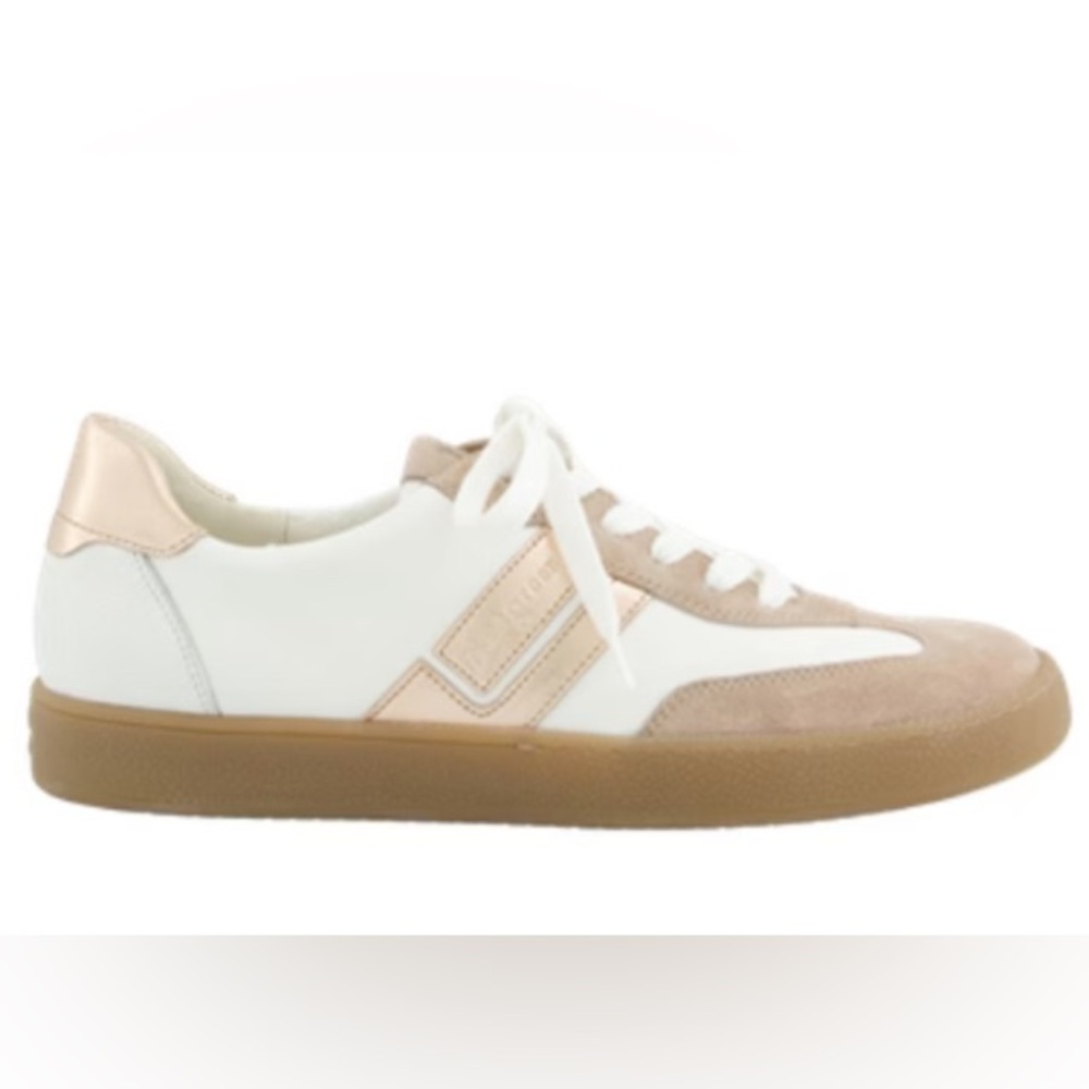 Leather Sneakers. Color: White Rose combination